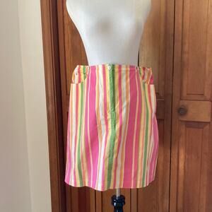 Madison Studio Bright Striped Mini Skirt, Size 16